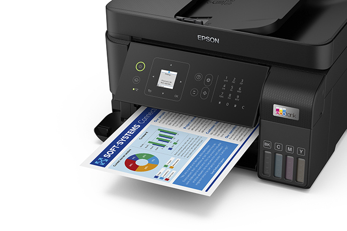 Multifuncional Epson EcoTank L5590, Color, Tinta Continua, Tanque de Tinta, Inalámbrico, Impresora, Copiadora, Escaner, Wifi Direct, Ethernet, 33ppm Negro, 20ppm Color SKU: C11CJ61301