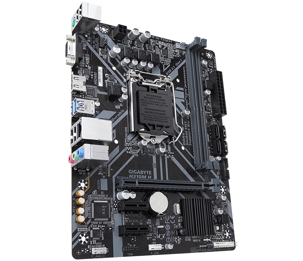 Computadora Ensamblada Intel Core i3-9100, Motherboard Gigabyte micro ATX H310M H (Rev. 1.0), Memoria RAM 4gb UDIMM 2400Mhz, Unidad de estado sólido 480gb, Tarjeta de Red Inalambrica TL-WN781ND, Kit de Teclado y Mouse Vorago KM-107, Gabinete Acteck Kiruna AC-05008