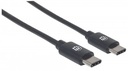Manhattan USB C Macho - USB C Macho, 2 Metros, Negro Tipo C SKU: 354905