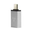 Vorago Adaptador USB-C Macho - USB 3.0 Hembra, Gris SKU: ADP-101 TIPO C