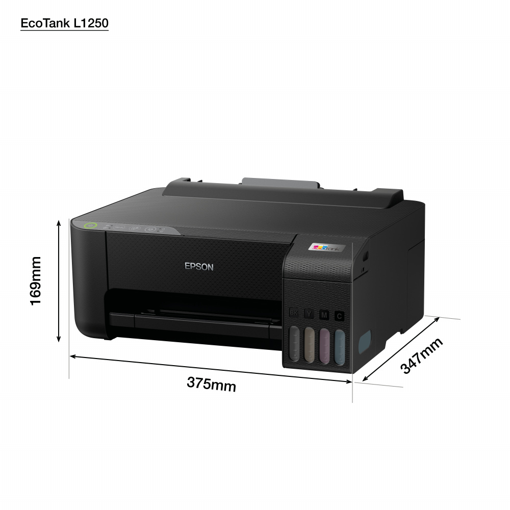 Impresora Epson EcoTank L1250, Color, Tinta Continua, Tanque de Tinta, Usb, Wifi, 33ppm Negro, 15ppm Color Impresión Dúplex SKU: C11CJ71301