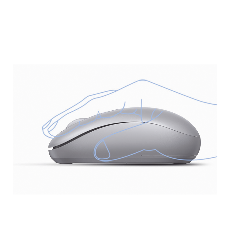 Mouse Inalámbrico 2.4G 800/1200/1600/2400 DPI / Función de 3 botones / Alcance 10m / Silencioso / Ergonómico / Anti-caída y Anti-interferencias / Color Gris / Batería Alcalina AA (incluida). UGREEN SKU: 90669