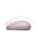 Mouse Inalámbrico 2.4G 800/1200/1600/2400 DPI / Función de 3 botones / Alcance 10m / Silencioso / Ergonómico / Anti-caída y Anti-interferencias / Color Dusty Pink / Batería Alcalina AA (incluida). SKU: 