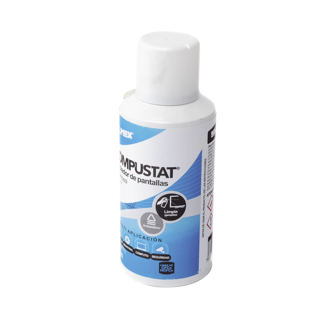 Limpiador de pantallas y cámaras, protector anti-estático en aerosol, con protección contra rayos UV, repelente de polvo, 170 ml SILIMEX SKU: COMPUSTAT