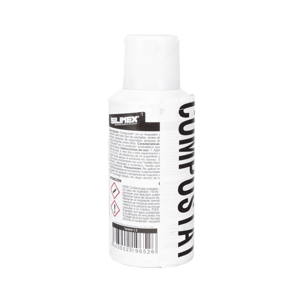 Limpiador de pantallas y cámaras, protector anti-estático en aerosol, con protección contra rayos UV, repelente de polvo, 170 ml SILIMEX SKU: COMPUSTAT
