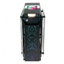 Gabinete XZEAL IR02 con Ventana, Midi-Tower, Micro ATX/Mini ITX, USB 3.0/2.0, sin Fuente, 4 Ventiladores Instalados RGB, Negro SKU: XZGAIRRGBB
