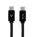 Cable de Carga Rápida Vorago de USB Tipo C a USB Tipo C, Largo de 1m, Color Negro SKU: CAB-124-BK