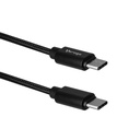 Cable de Carga Rápida Vorago de USB Tipo C a USB Tipo C, Largo de 1m, Color Negro SKU: CAB-124-BK