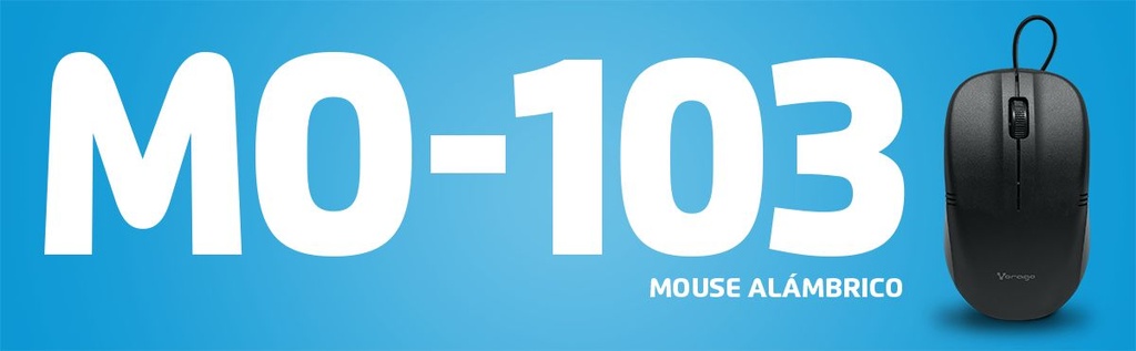 Mouse Vorago Óptico MO-103, Alámbrico, USB, 1000DPI, Negro SKU: MO-103