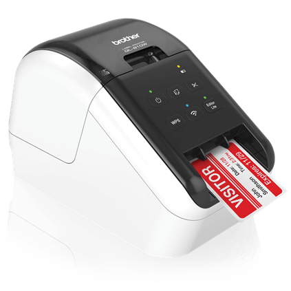Brother QL800, Impresora de Etiquetas, Térmica Directa, 300 x 600 DPI, USB 2.0, Wifi, Wifi Direct, Blanco/Negro Corte Automático, Hasta 110 Etiquetas por Minuto SKU:  QL-
810W