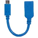 Manhattan Cable USB 3.1 C Macho - USB 3.0 A Hembra, 15cm, 3A, Azul CB-977 SKU: 353540 TIPO C