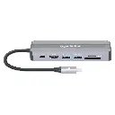 BRobotix Docking Station 5 en 1 USB C, 2x USB 3.0, 1x HDMI, 1x RJ-45, 1x USB C, Plata SKU: 6000694 (copia)