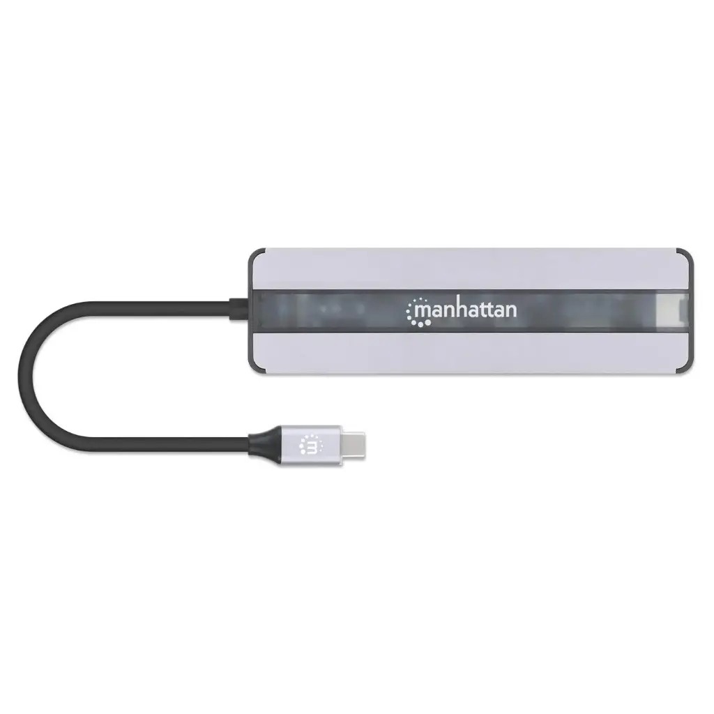 BRobotix Docking Station 5 en 1 USB C, 2x USB 3.0, 1x HDMI, 1x RJ-45, 1x USB C, Plata SKU: 6000694 (copia)