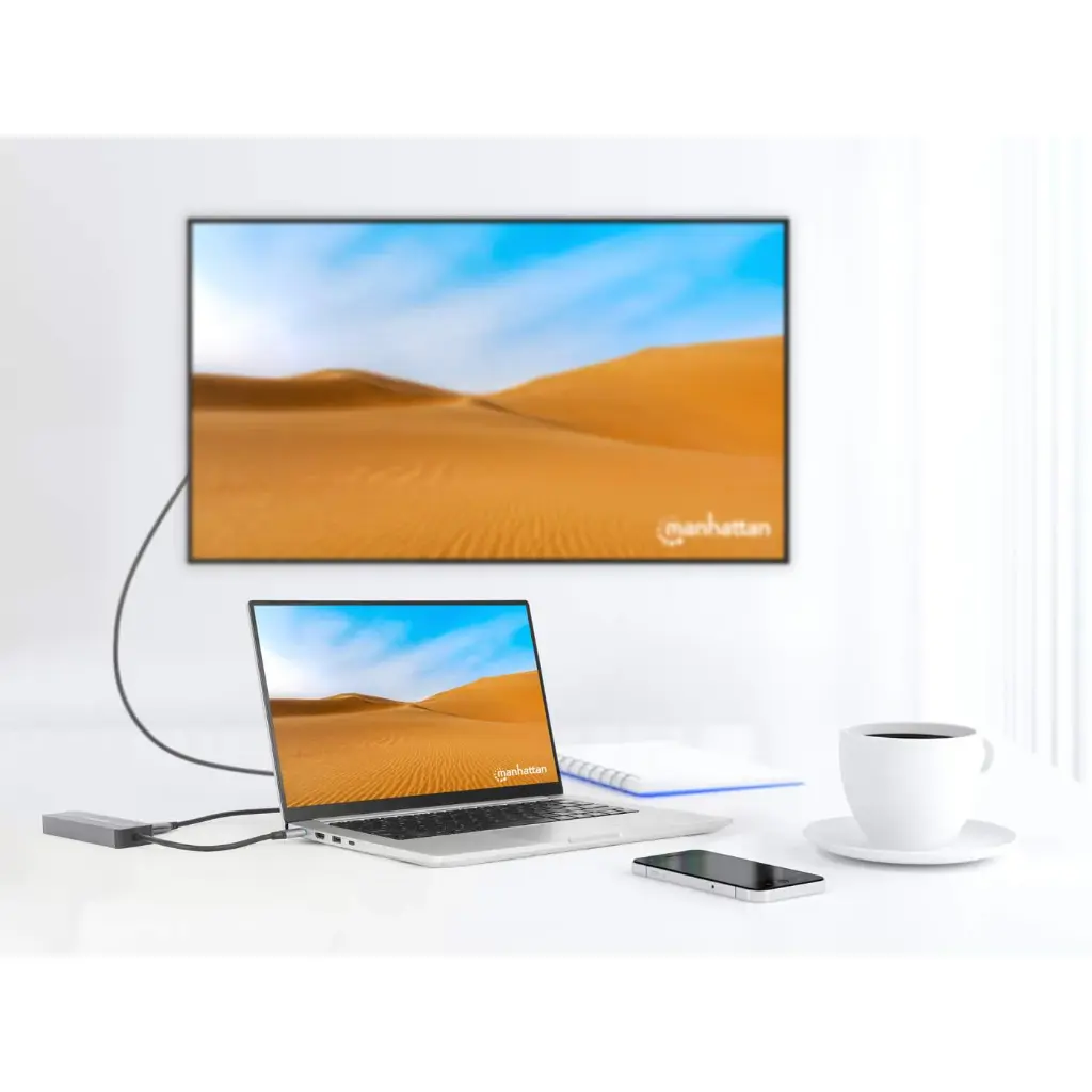 BRobotix Docking Station 5 en 1 USB C, 2x USB 3.0, 1x HDMI, 1x RJ-45, 1x USB C, Plata SKU: 6000694 (copia)