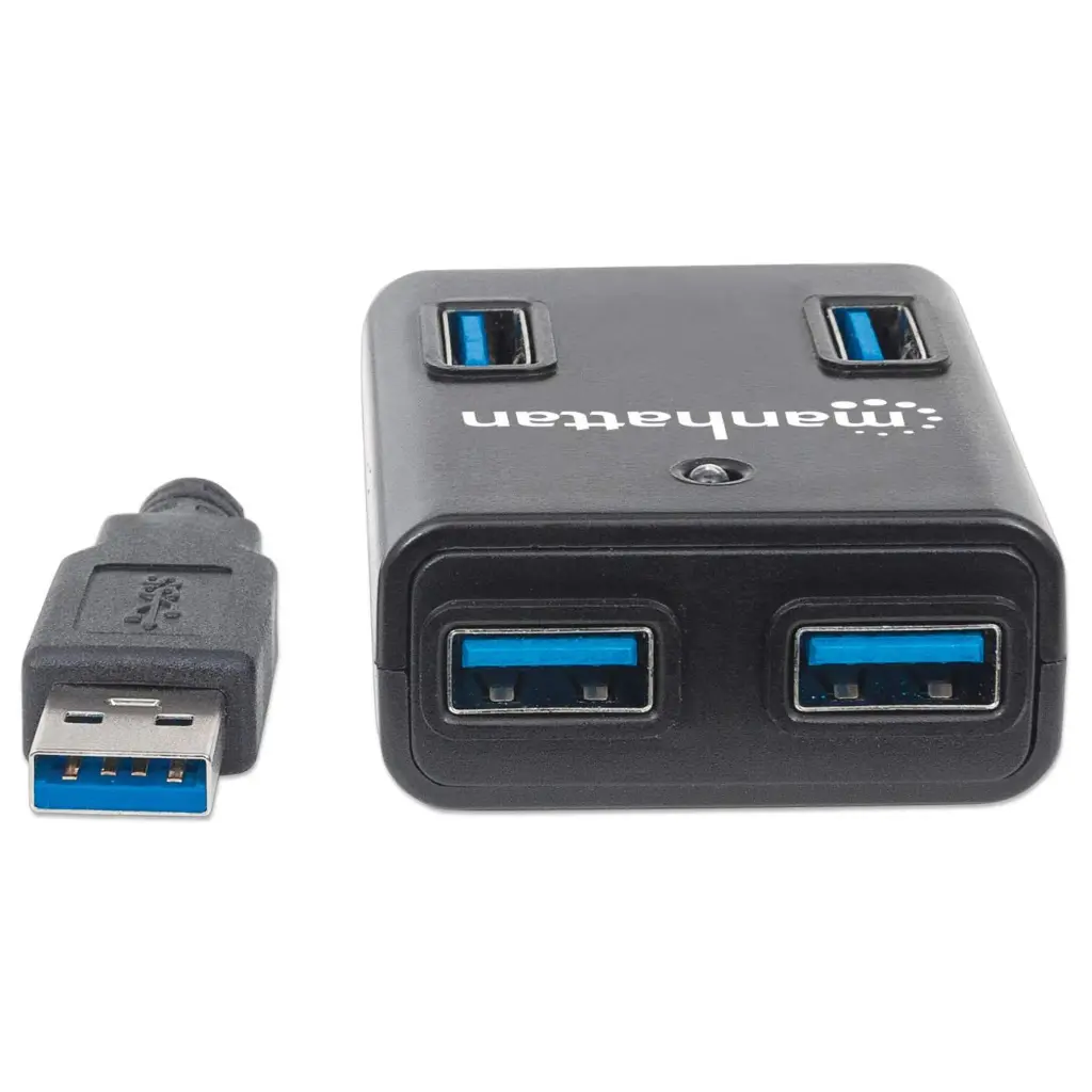 Manhattan Hub USB A 3.0 de Supervelocidad, 4 Puertos, 5000 Mbit/s, con Fuente AC-4576 SKU: 162302