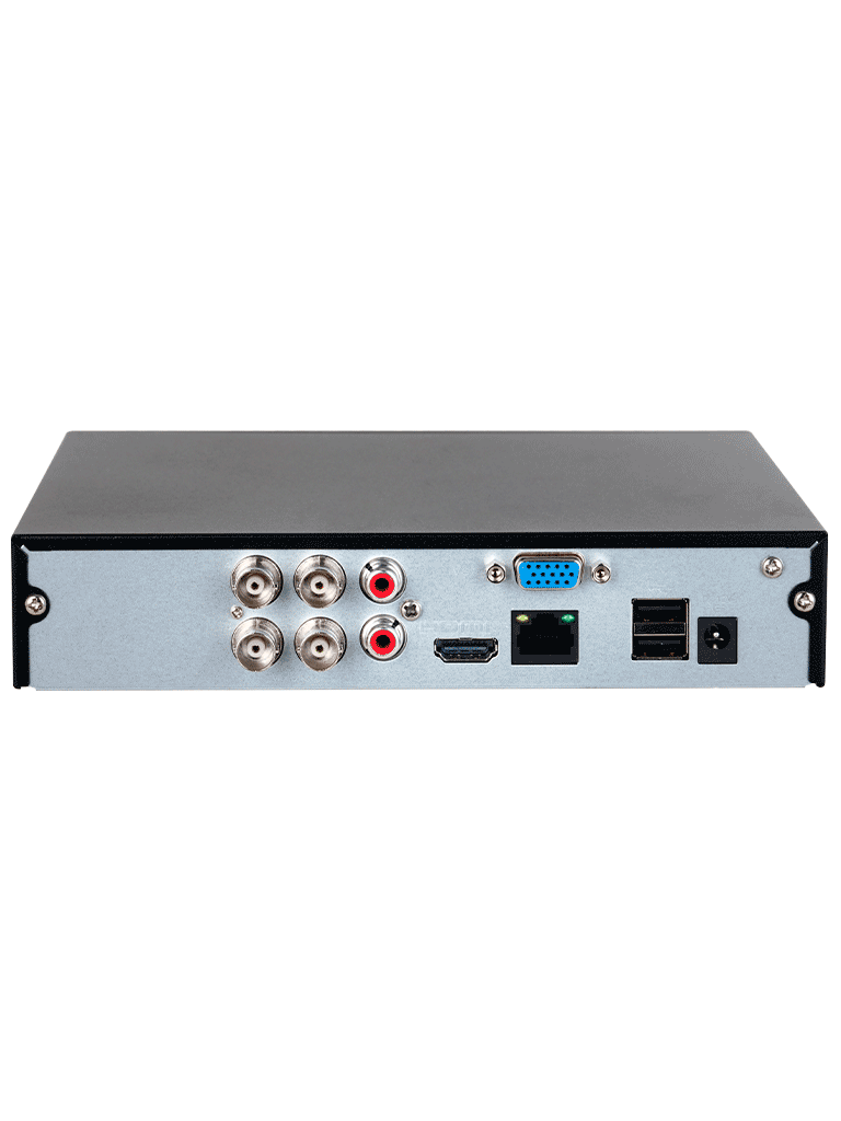 DAHUA KITXVR1B04-I+HFW1200CMA - Kit de 4 canales con cámaras de 2MP y audio. Incluye DVR Cooper-I WizSense con IA y H.265+, 4 cámaras metálicas con micrófono integrado, 4 canales más 1 IP o hasta 5 canales IP, 4 canales SMD Plus y accesorios incluidos SKU: DHT0250011