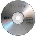 Verbatim Discos Virgenes para CD, CD-R, 52x, 1 Disco (96298) Individual en Sobres de Marca SKU: 96298
