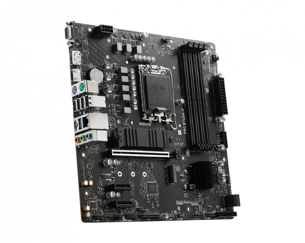 Tarjeta Madre MSI Micro-ATX PRO B760M-P DDR5, S-1700, Intel B760, HDMI, Displayport, VGA, 256GB DDR5 para Intel Motherboard
MB-1277 SKU: PRO B760M-P DDR5
