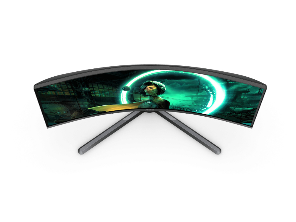 Monitor Gamer Curvo AOC C32G3E LED 31.5", Full HD, FreeSync, 165Hz, HDMI/DisplayPort, Negro/Rojo SKU: C32G3E