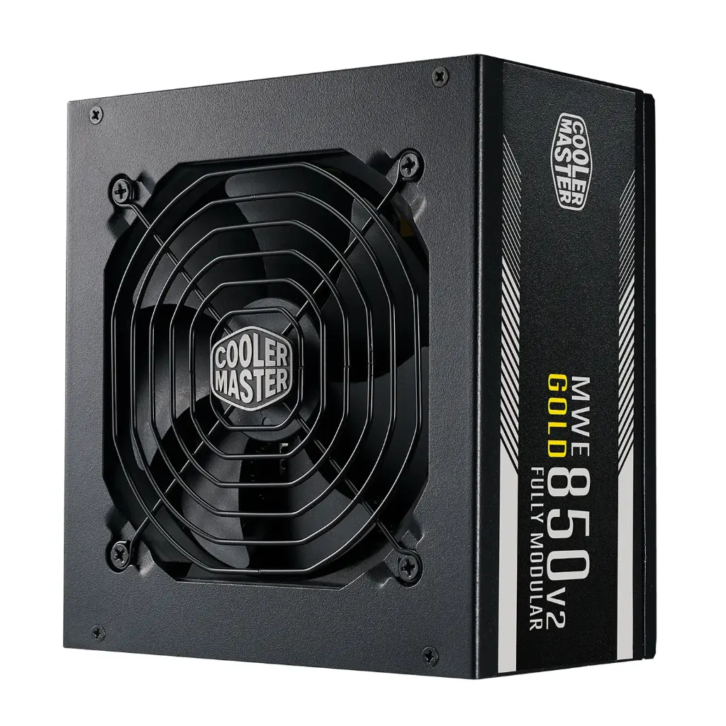 Fuente de Poder Cooler Master MWE GOLD 850 V2 80 PLUS Gold, Modular, 24-pines ATX, 120mm, 850W SKU: MPE-8501-AFAAG-U2