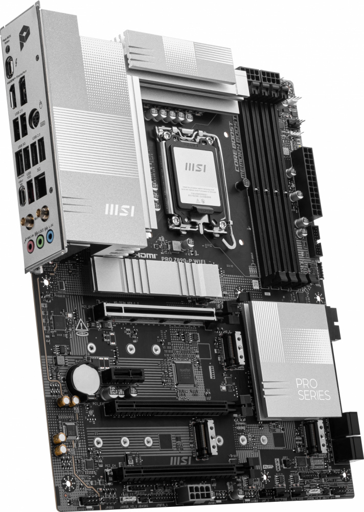 Tarjeta Madre MSI PRO Z890-P WIFI, ATX, LGA 1851, Intel Z890, DDR5, HDMI, DisplayPort, 4x DDR5 UDIMM, Máximo Ram 256GB, M.2 PCIe 4.0, 5.0, Frecuencias Soportadas 9200Mhz - 6400Mhz  para Intel MotherBoard SKU: PRO Z890-P WIFI