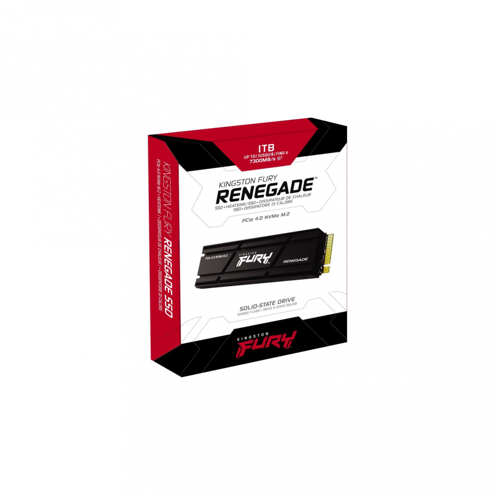 Unidad de Estado Sólido SSD Kingston FURY Renegade NVMe, 1TB, PCI Express 4.0, M.2 - Listo para PS5 SKU: SFYRSK/1000G