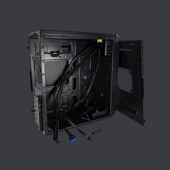 Gabinete Yeyian Stahl 900, Midi-Tower, ATX/Micro-ATX, USB 2.0, sin Fuente, 1 Ventilador LED Instalado, Negro SKU: YNH-SL900