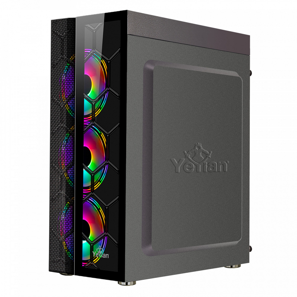 Gabinete Yeyian Rapture 2500, Midi Tower, ATX/Micro ATX/Mini-ATX, USB 2.0/3.0, sin Fuente, Negro SKU: YCH-7S3V-01BK