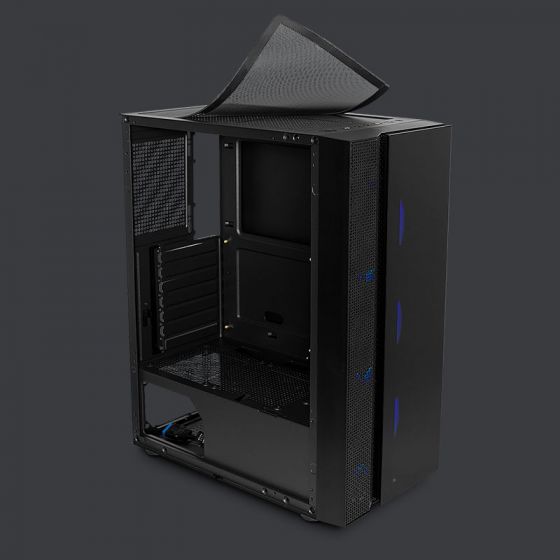 Gabinete Yeyian Rapture 2500, Midi Tower, ATX/Micro ATX/Mini-ATX, USB 2.0/3.0, sin Fuente, Negro SKU: YCH-7S3V-01BK