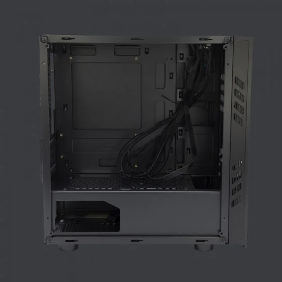 Gabinete Yeyian Kalt 1101 con Ventana LED Azul, Midi-Tower, Micro-ATX, USB 3.1, sin Fuente, Negro SKU: YNH-K1101