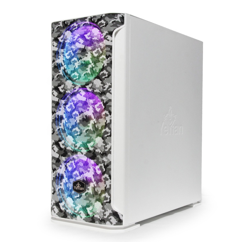Gabinete Yeyian Hollow 2500 con Ventana RGB, Midi-Tower, ATX/EATX/ITX/Micro ATX, USB 3.0, sin Fuente, Negro/Blanco SKU: YGH-49704