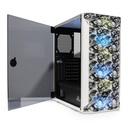 Gabinete Yeyian Hollow 2500 con Ventana RGB, Midi-Tower, ATX/EATX/ITX/Micro ATX, USB 3.0, sin Fuente, Negro/Blanco SKU: YGH-49704