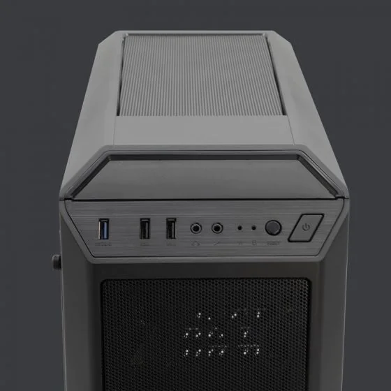 Gabinete Yeyian Blade 2101 con Ventana LED Rojo, Midi-Tower, ATX/Micro-ATX, USB 2.0/3.1, sin Fuente, Negro SKU: YNH-B2101