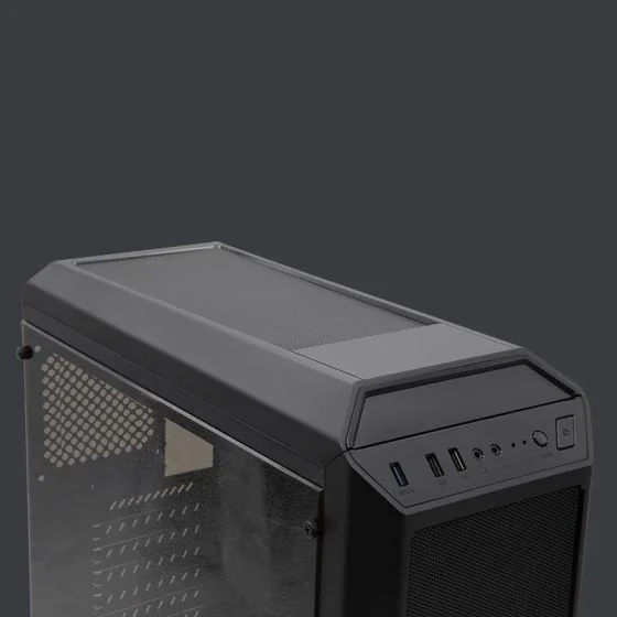 Gabinete Yeyian Blade 2101 con Ventana LED Rojo, Midi-Tower, ATX/Micro-ATX, USB 2.0/3.1, sin Fuente, Negro SKU: YNH-B2101