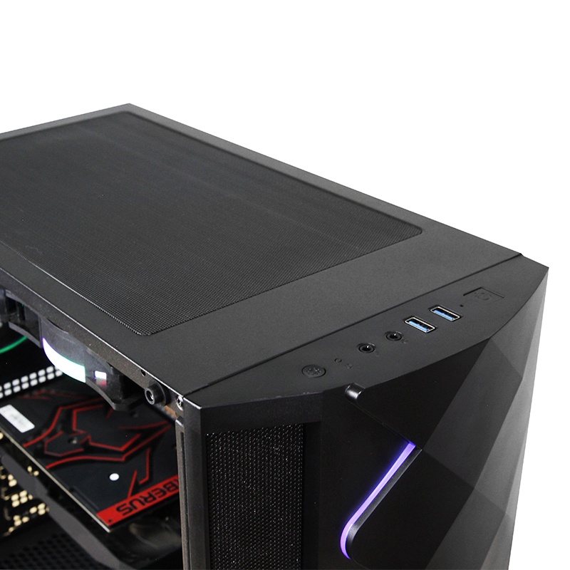 Gabinete Yeyian ABYSS 2500 con Ventana RGB, Midi-Tower, ATX/EATX/ITX/Micro ATX, USB 3.0, sin Fuente, Negro SKU: YGA-49701