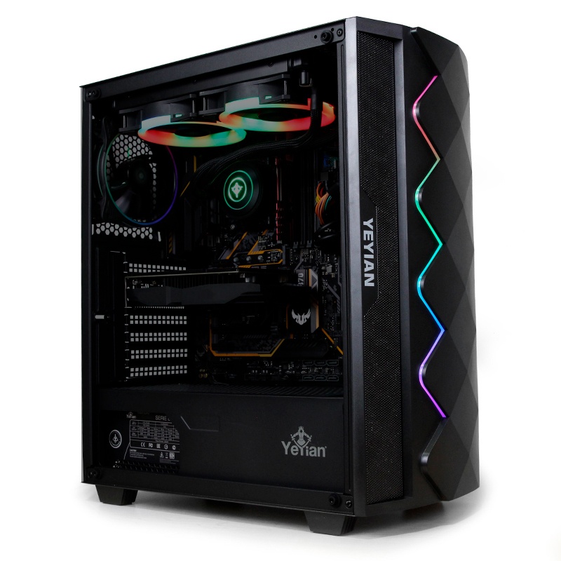 Gabinete Yeyian ABYSS 2500 con Ventana RGB, Midi-Tower, ATX/EATX/ITX/Micro ATX, USB 3.0, sin Fuente, Negro SKU: YGA-49701
