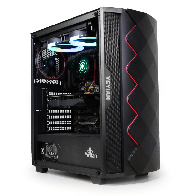 Gabinete Yeyian ABYSS 2500 con Ventana RGB, Midi-Tower, ATX/EATX/ITX/Micro ATX, USB 3.0, sin Fuente, Negro SKU: YGA-49701