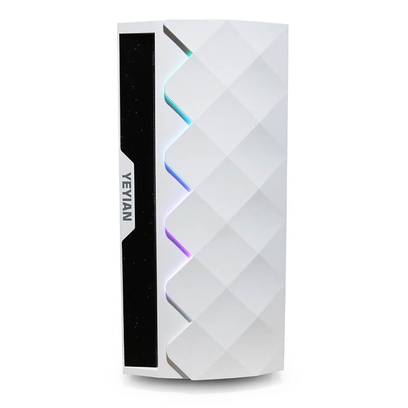 Gabinete Yeyian ABYSS 2500 con Ventana RGB, Midi-Tower, ATX/EATX/ITX/Micro ATX, USB 3.0, sin Fuente, Negro/Blanco SKU: YGA-49702