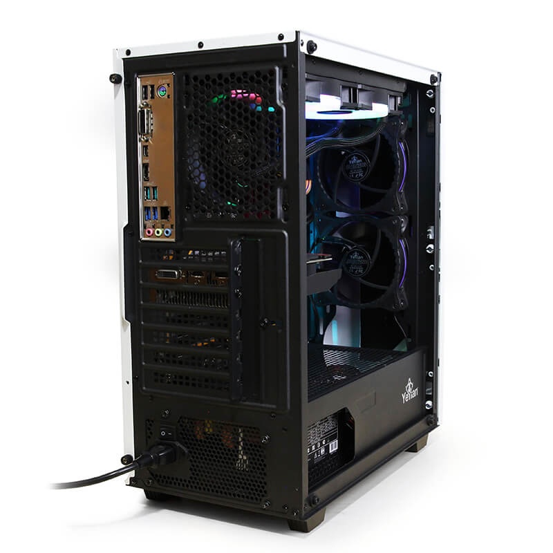 Gabinete Yeyian ABYSS 2500 con Ventana RGB, Midi-Tower, ATX/EATX/ITX/Micro ATX, USB 3.0, sin Fuente, Negro/Blanco SKU: YGA-49702