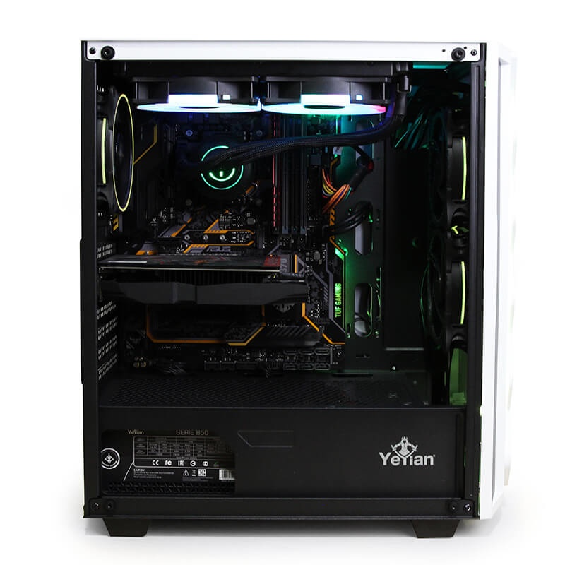 Gabinete Yeyian ABYSS 2500 con Ventana RGB, Midi-Tower, ATX/EATX/ITX/Micro ATX, USB 3.0, sin Fuente, Negro/Blanco SKU: YGA-49702