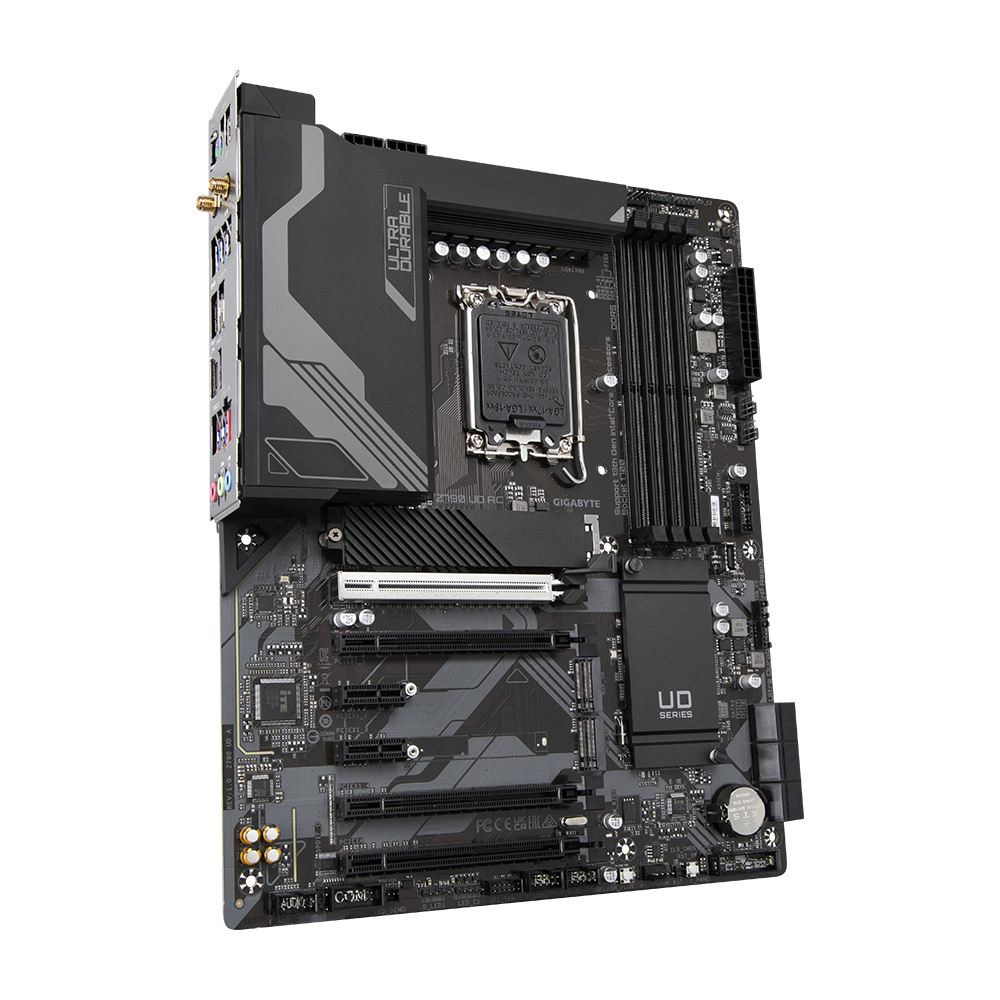 Tarjeta Madre Gigabyte Z790 UD AC, S-1700, Intel Z790, HDMI, DisplayPort, 4 x DIMM, Max. 256GB, DDR5 7600Mhz para Intel Motherboard, ATX, Sop. Gen. 12va, 13va, 14va. SKU: Z790 UD AC