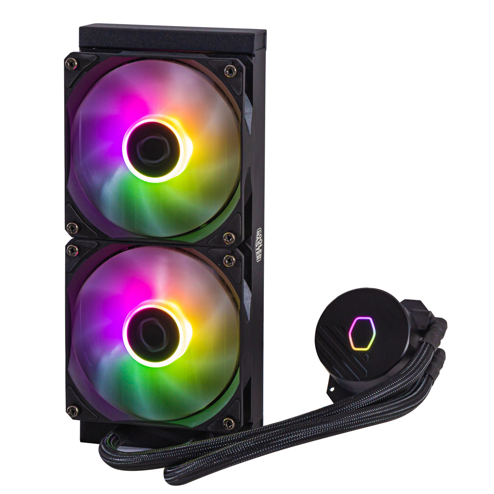 Cooler Master MasterLiquid 240L Core ARGB Enfriamiento Líquido para CPU, 2x 120mm, hasta 1750RPM, Negro SKU: MLW-D24M-A18PZ-R1