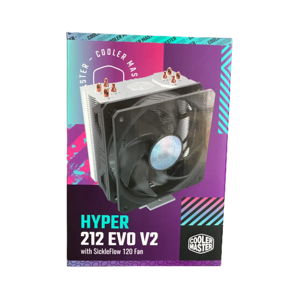 Disipador CPU Cooler Master Hyper 212 EVO V2, 120mm, 650-1800RPM, Negro/Plata SKU: RR-2V2E-18PK-R2
