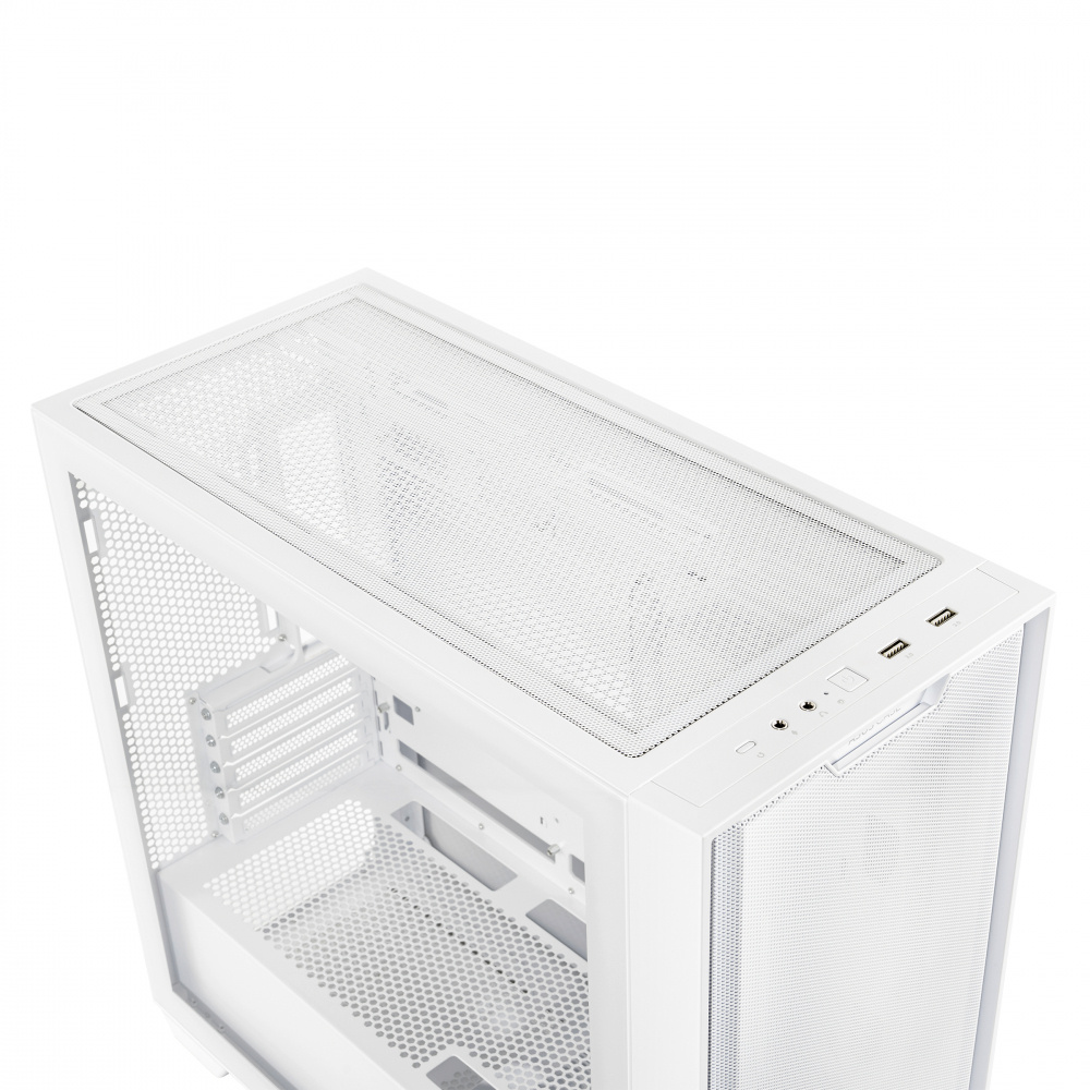 Gabinete ASUS A21 Case con Ventana, Mini-Tower, Micro ATX/Mini-ITX, USB 3.0, sin Fuente/Ventiladores Instalados, Blanco SKU: A21 ASUS CASE/WHT