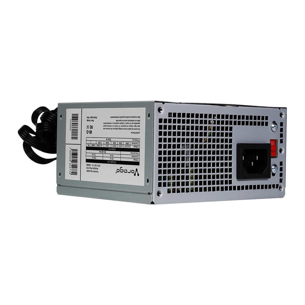 Fuente de Poder Vorago Slim Sfx 500, 24-pin ATX, 120mm, 500W SKU: PSU-102