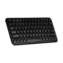 ﻿Teclado Vorago KBW-400, Inalámbrico Recargable, Puerto de Carga Tipo C, Receptor USB, Negro (Español) SKU: KBW-400