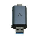Vorago Lector de Memoria CR-350, SD/MicroSD, USB-A/USB-C, Gris SKU: CR-350