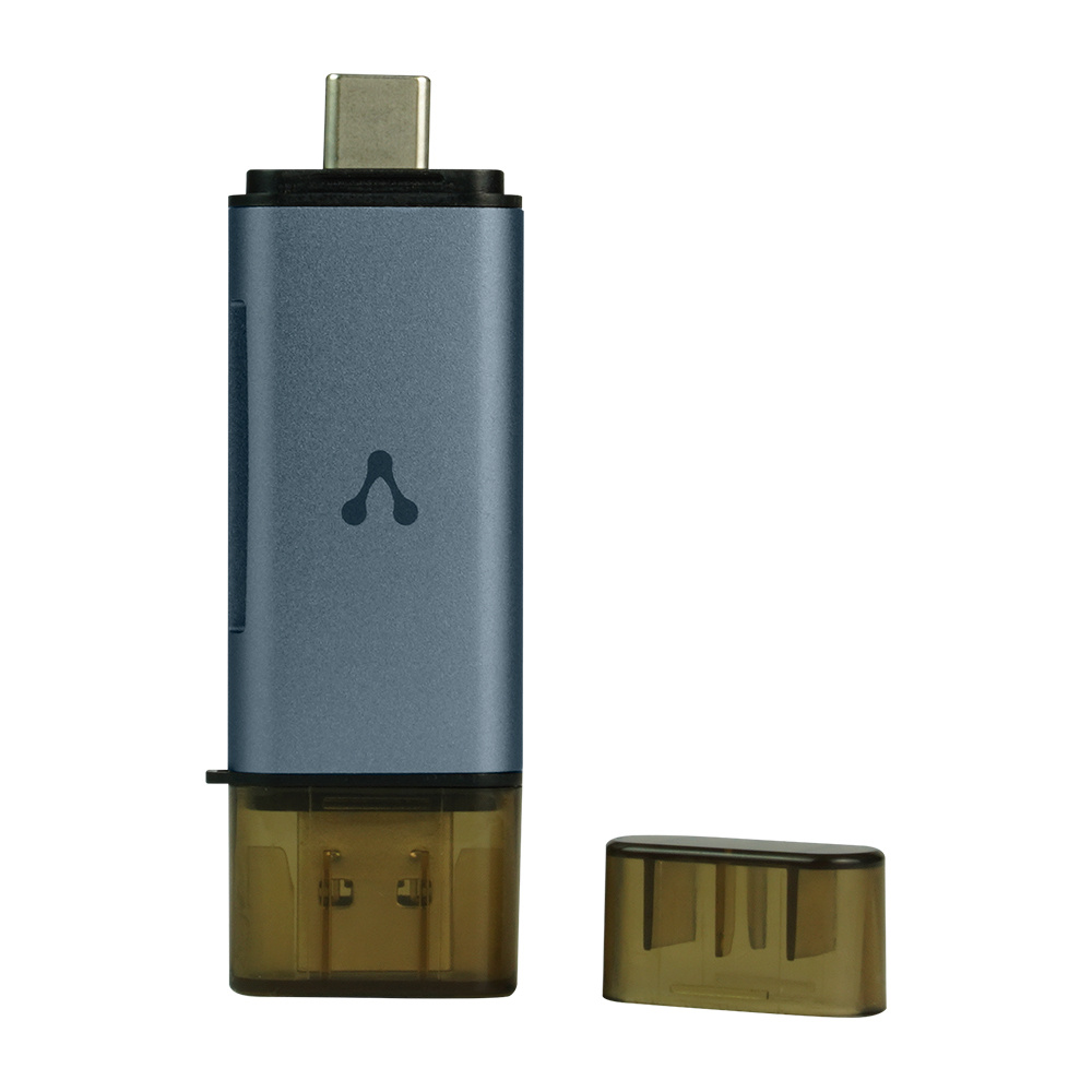 Vorago Lector de Memoria CR-350, SD/MicroSD, USB-A/USB-C, Gris SKU: CR-350