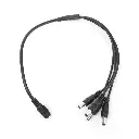 Cable con Conector Jack Hembra de 3.5 mm con 4 Salidas de Jack Macho (Divisor de energía) / TIPO PULPO / 4 Conectores Macho / 1 Conector Hembra / Jack de 3.5mm SKU: 