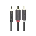 Cable Adaptador de 3.5mm Macho a 2 RCA Macho / 5 Metros Ugreen / Color Gris / Blindaje Múltiple / ABS / Alta Calidad SKU: 10513